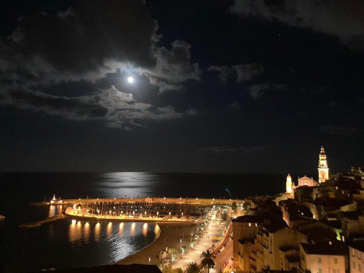Appartement L'ensoleillée Vue Panoramique Mer, 250 M De La Et Du Centre Menton