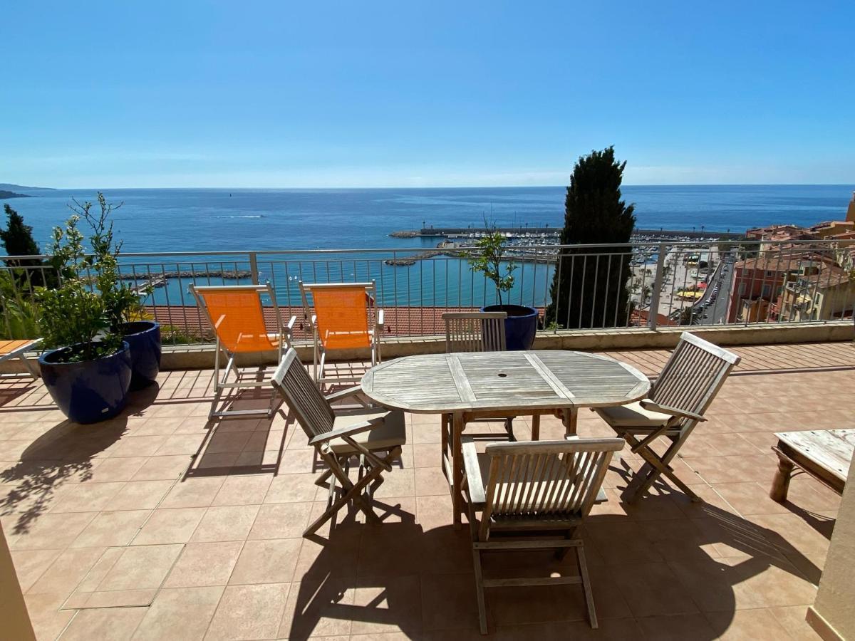 L'ensoleillée Vue Panoramique Mer, 250 M De La Et Du Centre Menton